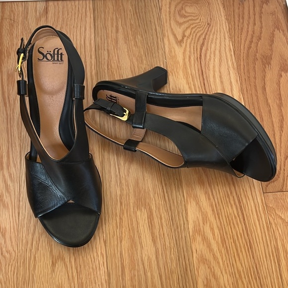 Sofft Women’s 10 M black heeled open toe sandals. - Picture 8 of 8